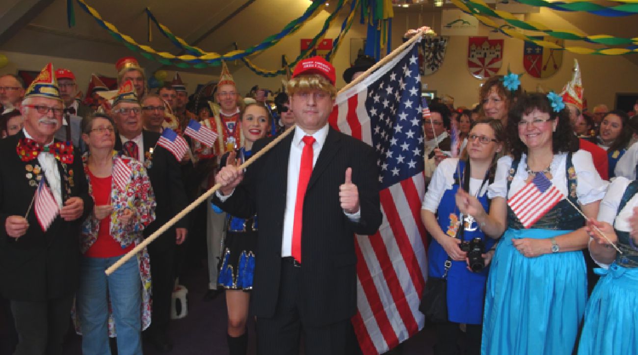 J. Bell beim Narrentreffen als Donald Trump Filmserie Karneval im Brohltal 2017